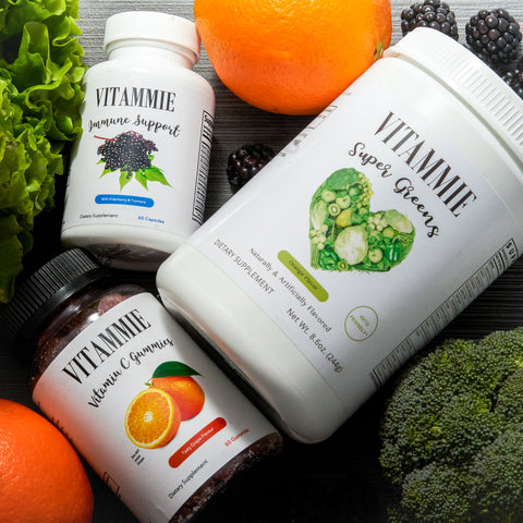 WELLNESS BOX- (Vitamin C Gummies, Super Greens Powder & Immune Support Capsules)